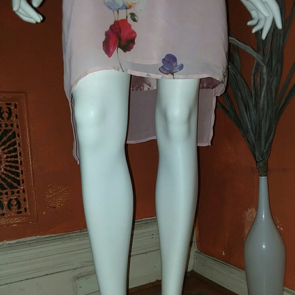 BEAUTIFUL BLUSH AND FLORAL DRESS - Picture 3 of 5